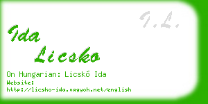 ida licsko business card